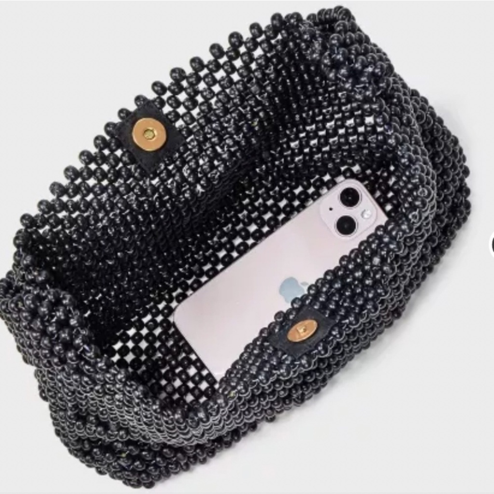 Beaded Shoulder Bag - A New Day™ Black - Picture 2 of 4